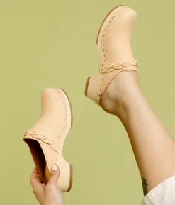 Brussels braided clog mule