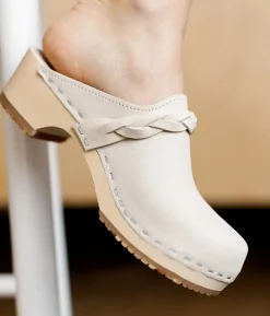 Brussels braided clog mule