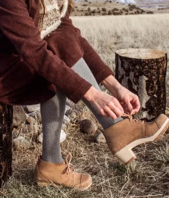 Chukka cap toe clog boots