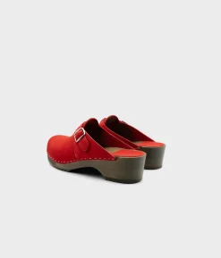 Halmstad buckled clog mules