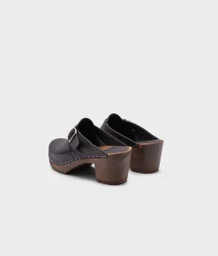 Nashville buckled clog mule