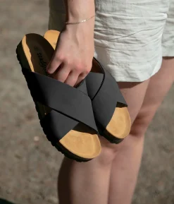 Soria criss-cross cork sandal