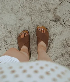 Soria criss-cross cork sandal