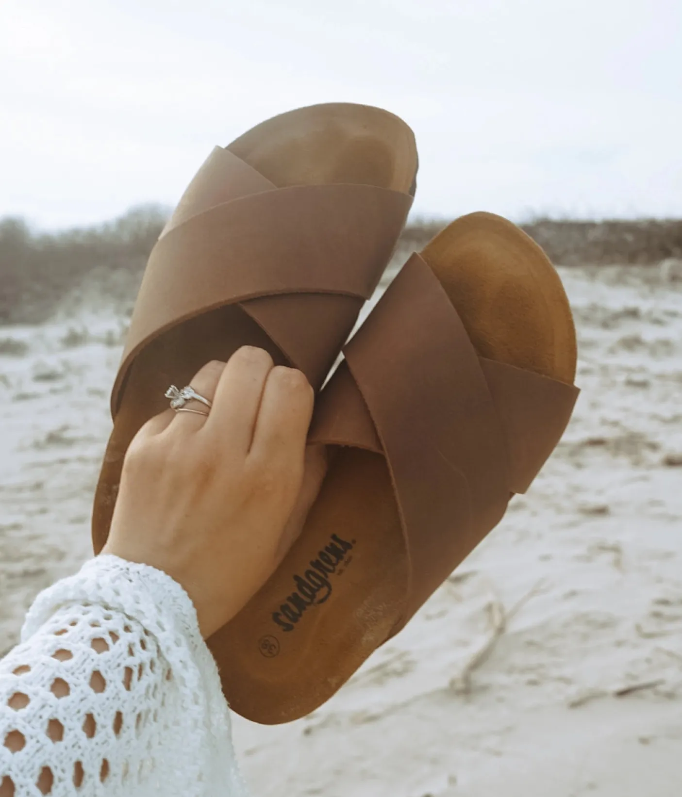 Soria criss-cross cork sandal