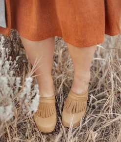 Venice fringed clog mule
