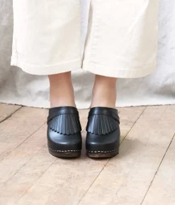 Venice fringed clog mule